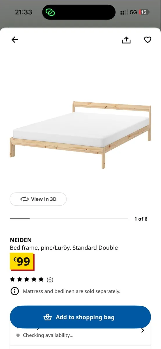 Bed Frame, Mattress, Vacuum cleaner. - Image 1