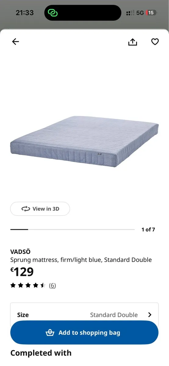 Bed Frame, Mattress, Vacuum cleaner. - Image 3