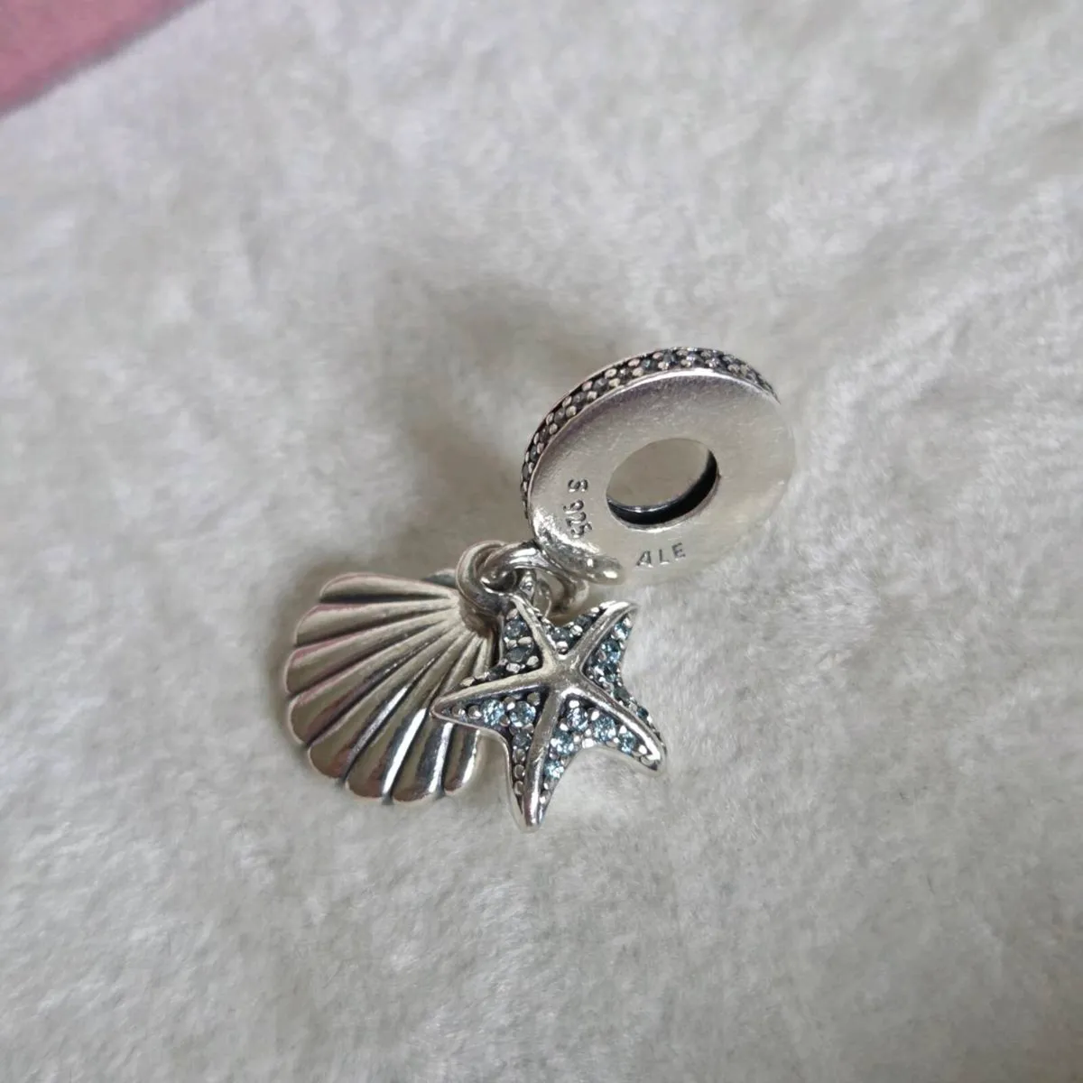 Pandora star fish and shell dangle charm - Image 1