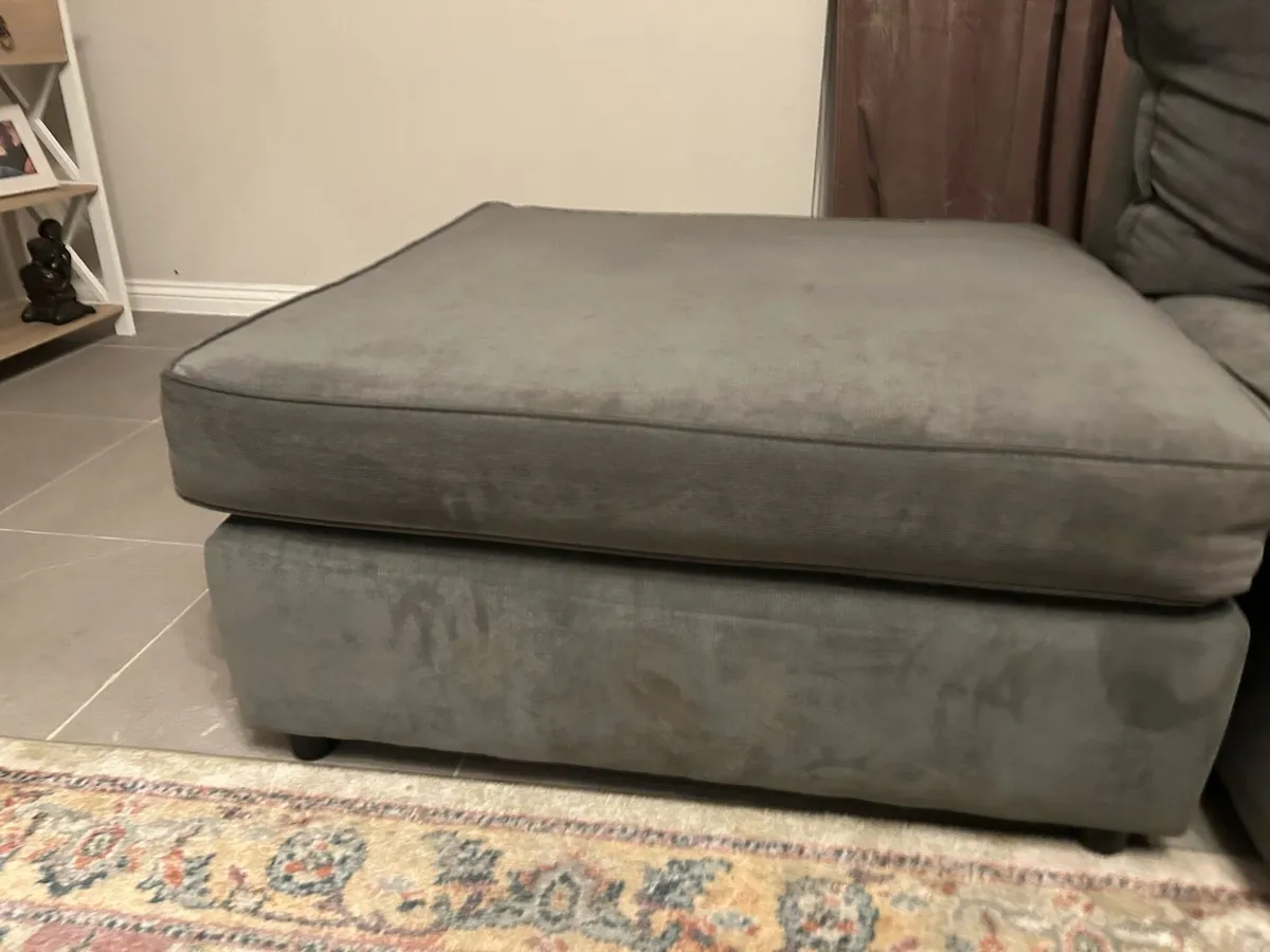 Charcole grey foot stool - Image 1