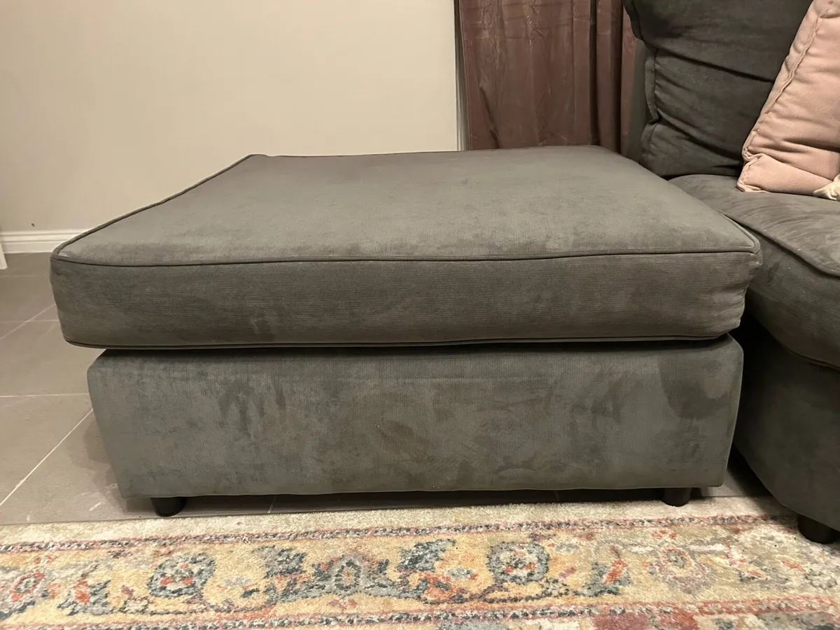 Charcole grey foot stool - Image 2