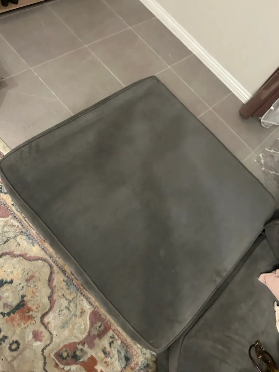 Charcole grey foot stool - Image 3