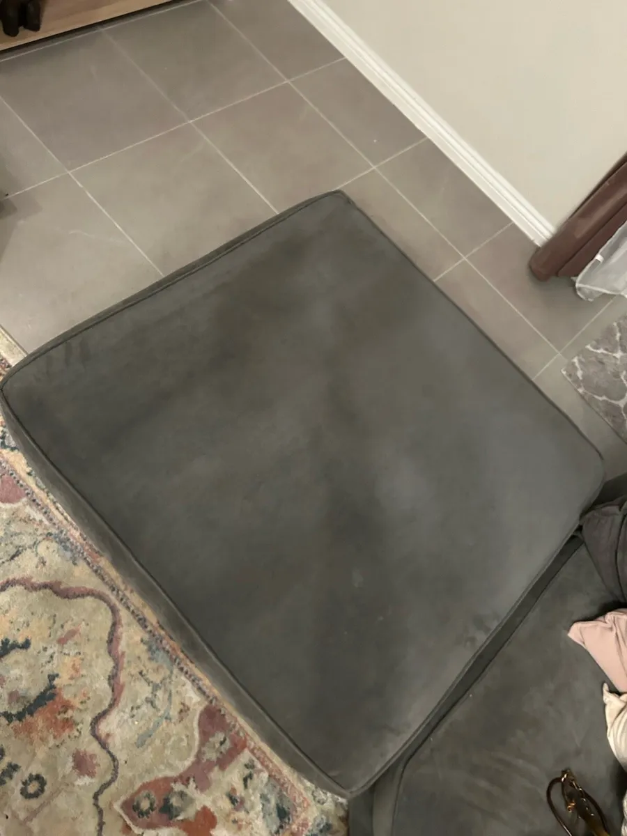 Charcole grey foot stool - Image 4