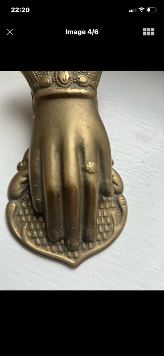 Brass Victorian Ladies Fingers  Paper Clip/ Holder - Image 4