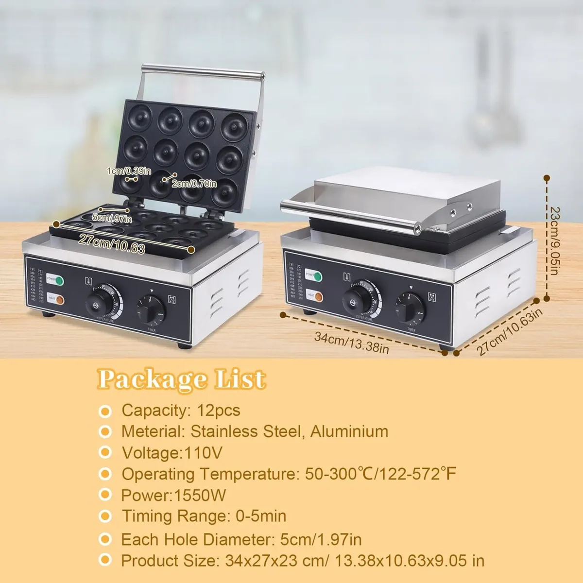 Electric Waffle and Donut Maker Commercial Use - Image 2