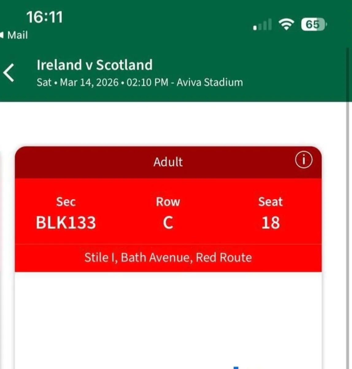 Rugby match tickets - Image 1