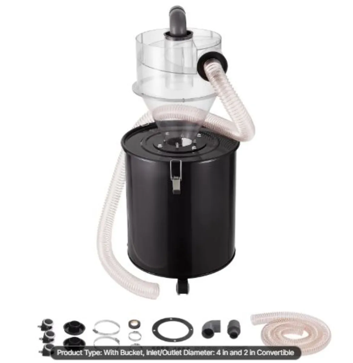 Cyclone Dust Separator with Metal Tank, 4"Retrofit - Image 1