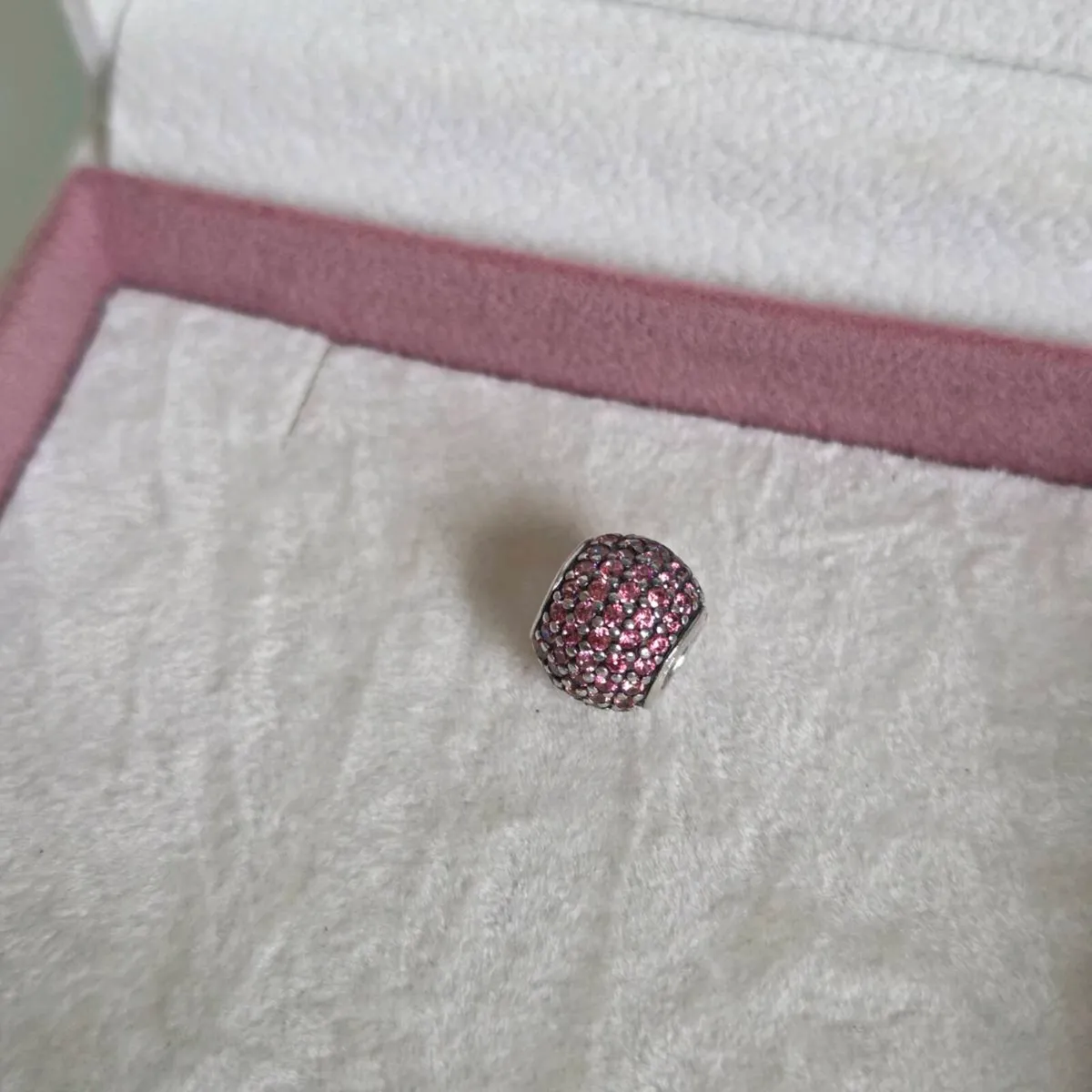 Pandora charm pave sparkly pink - Image 1