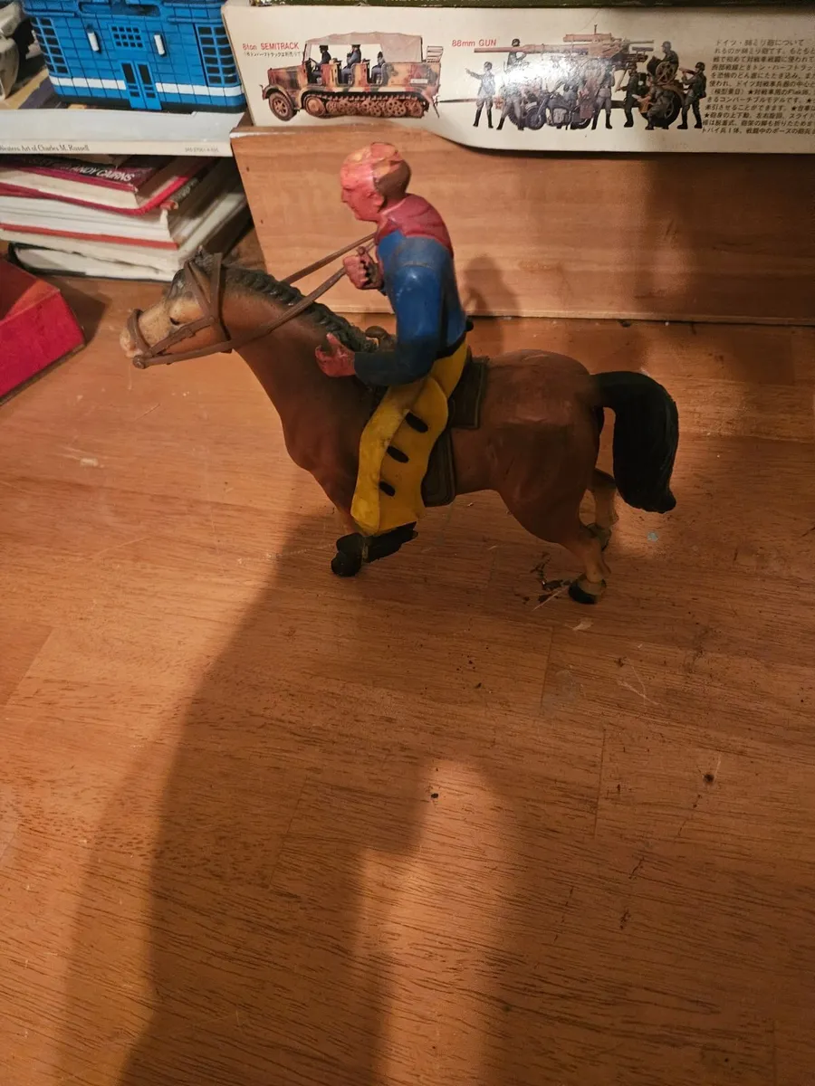 Vintage 1950's Cowboy on Horse Back Hardplastic - Image 3
