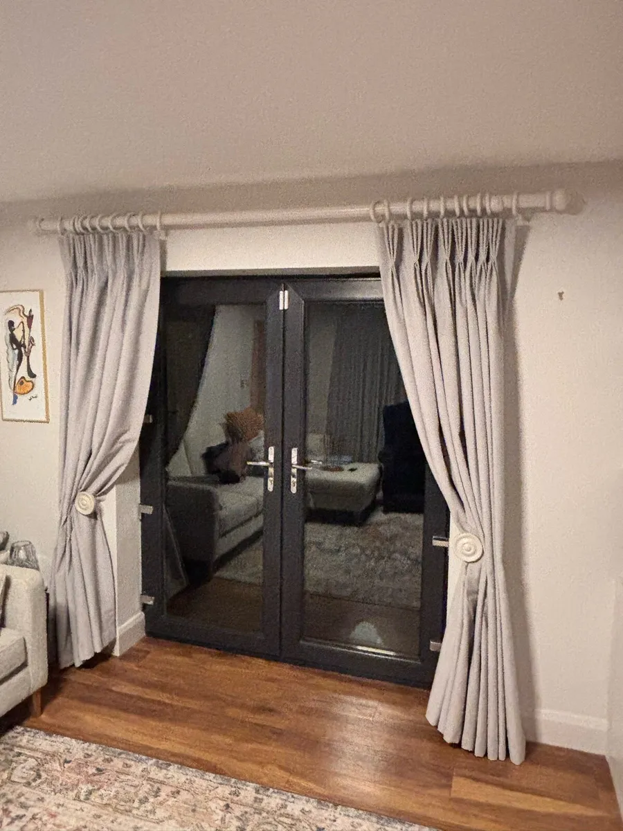 2 pair Faux Suede curtains - Image 1