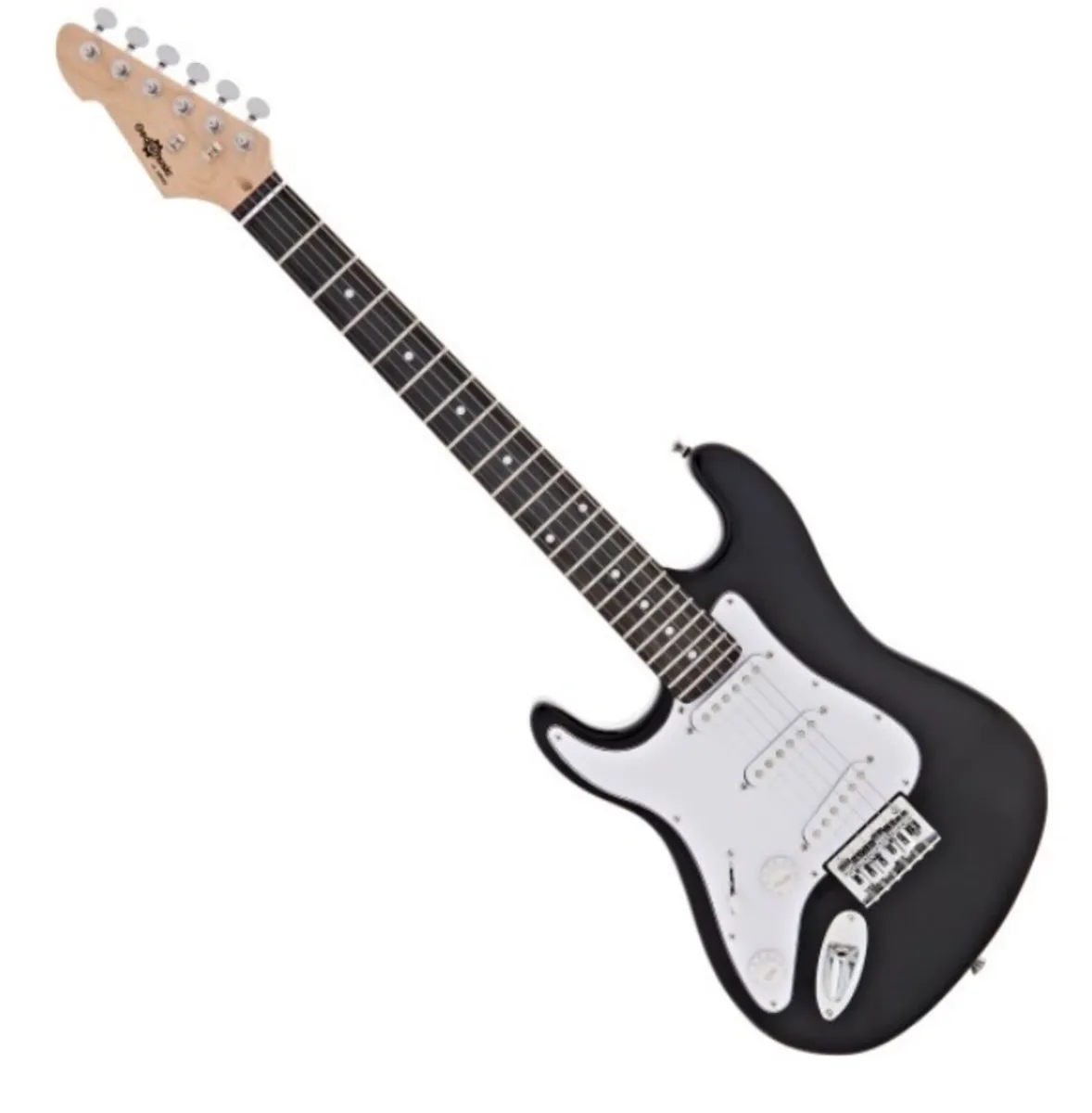 3/4 LA Left Handed Electric Guitar Black - Image 3
