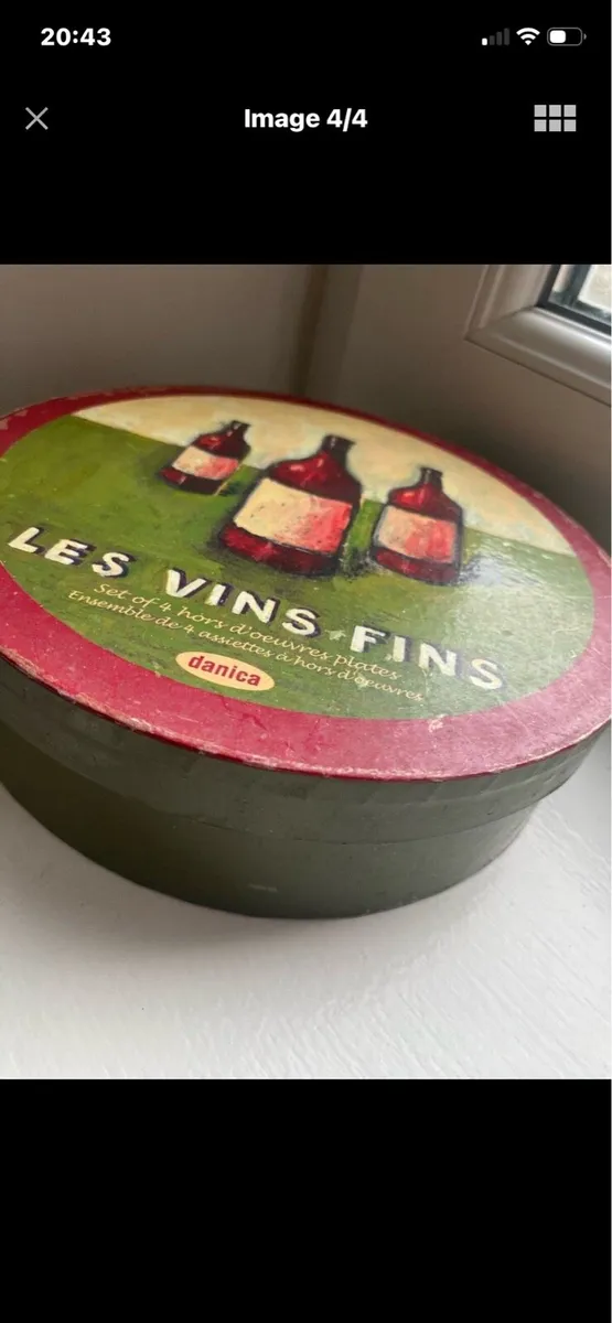Cocktail Plates Set- Les Vins Fins - Image 4