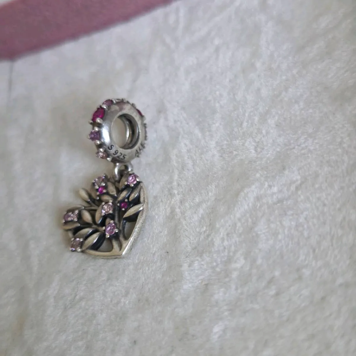 Pandora pink heart family Tree Dangle Charm - Image 4