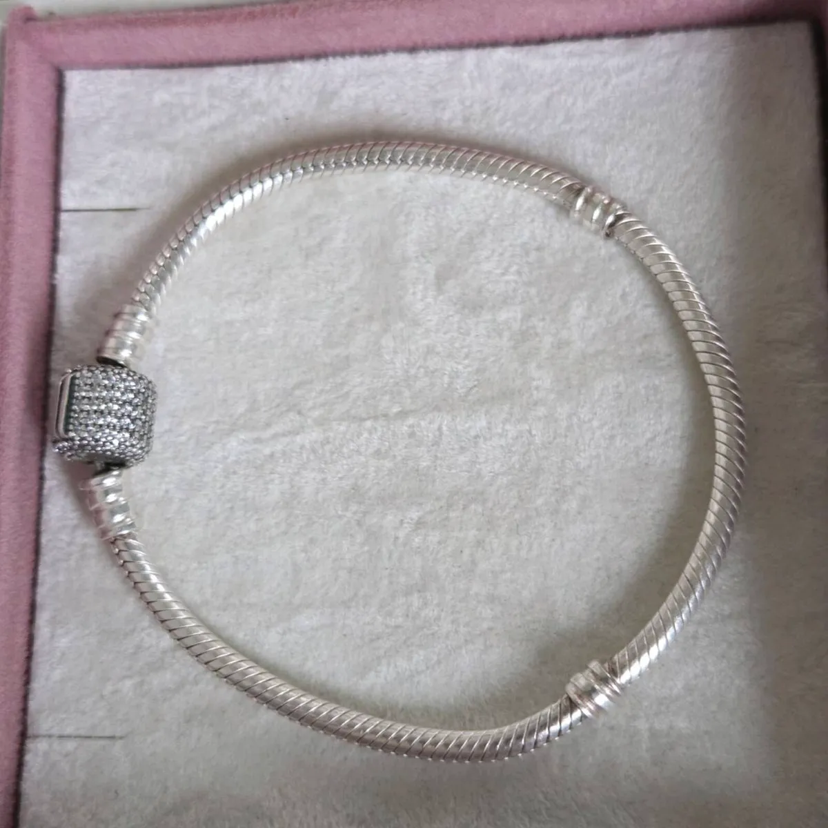 Pandora bracelet Pave clasp size 18cm - Image 1