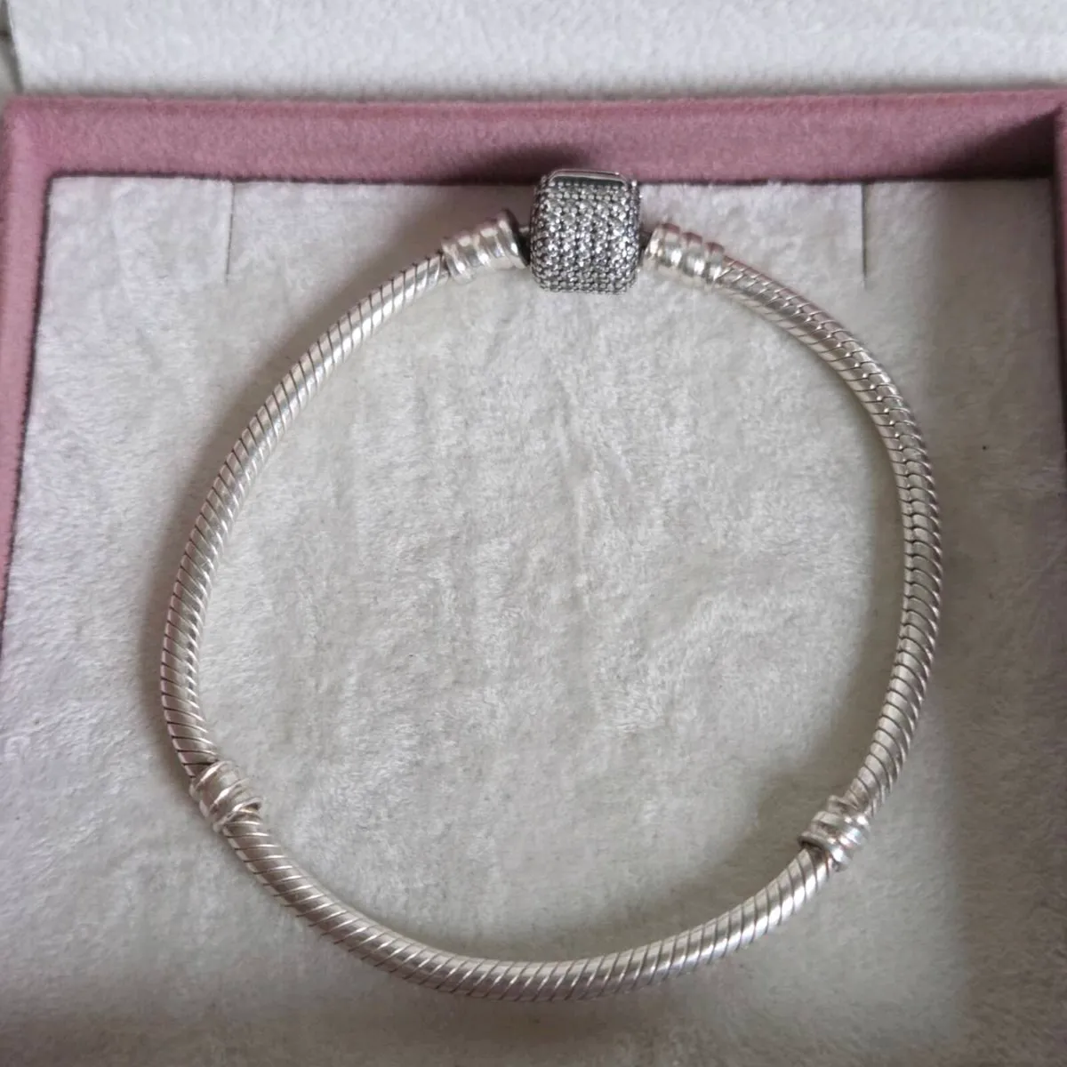 Pandora bracelet Pave clasp size 18cm - Image 3