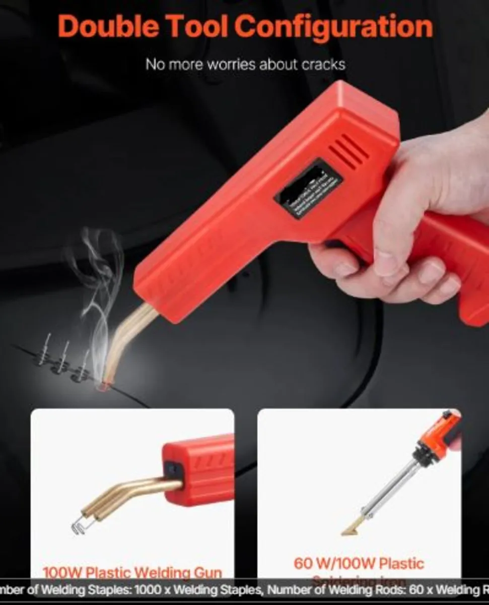 Plastic Welder Kit Deluxe,100W Plastic Welding Gun - Image 2