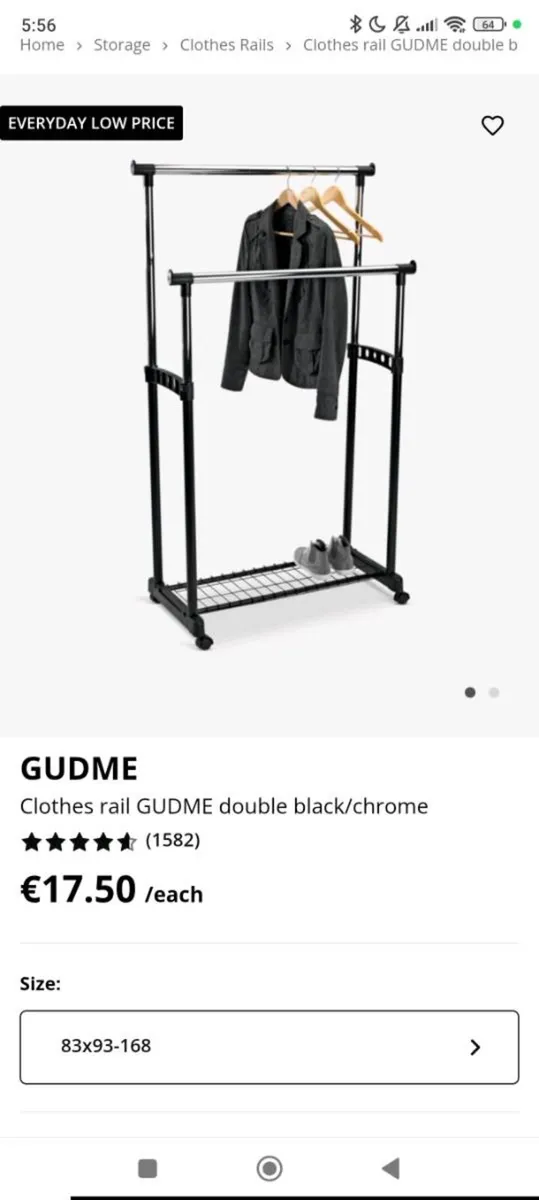 Double clothes rack - Image 1