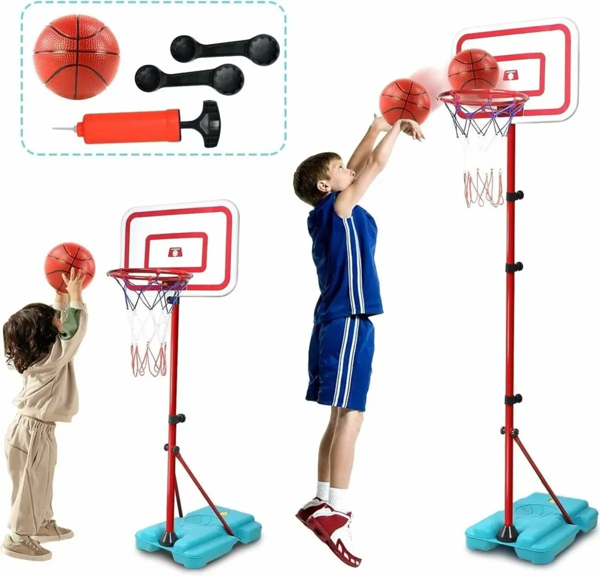 190-CM Adjustable Basketball Hoop and Stand - Image 1