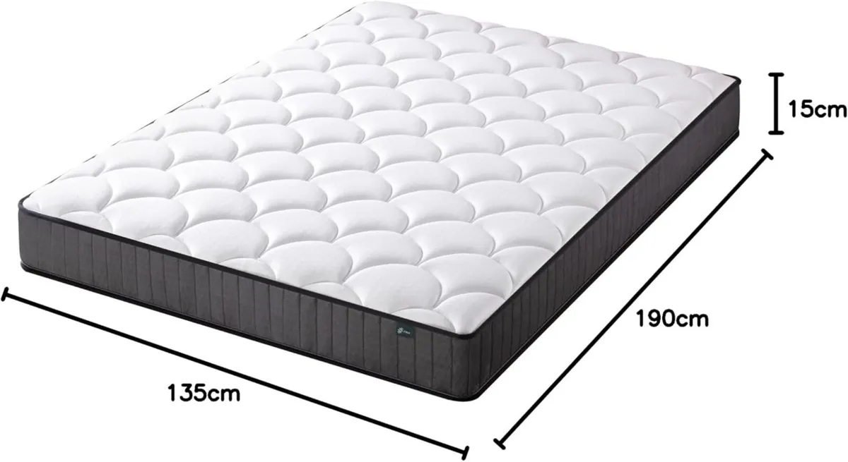 Double Memory Foam Mattress Pocket Spring - 4ft6 - Image 2