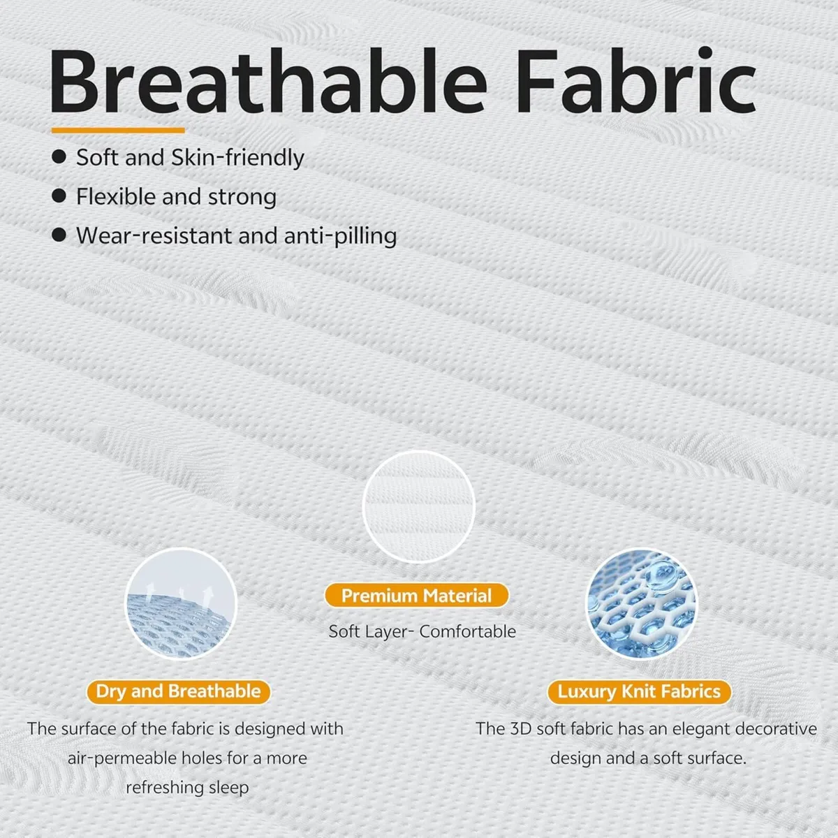 4FT6 Single Mattress 90x190cm – 25cm Hybrid - Image 3