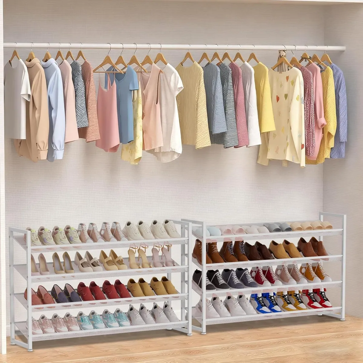 Large Shoe Rack 8 Tier Organizer Heavy Duty Metal - Image 4
