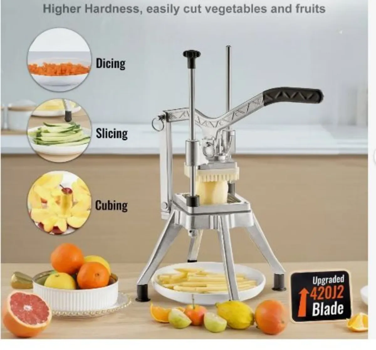 Commercial Chopper with 4 Replacement Blades - Image 2