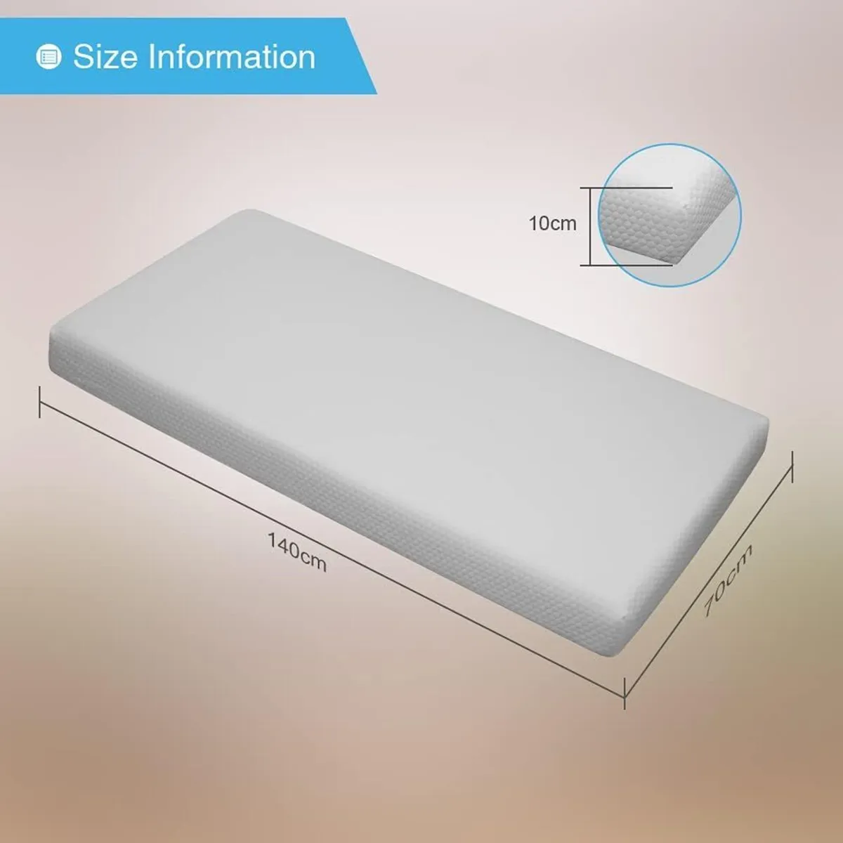 Cot Mattresses 140 x 70cm Crib Mattress with - Image 3