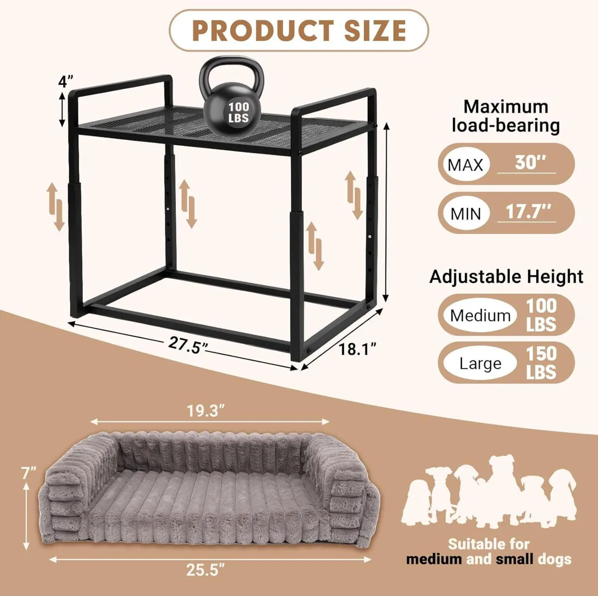 Beside Dog Bed Adjustable Height Bunk Beds - Image 3