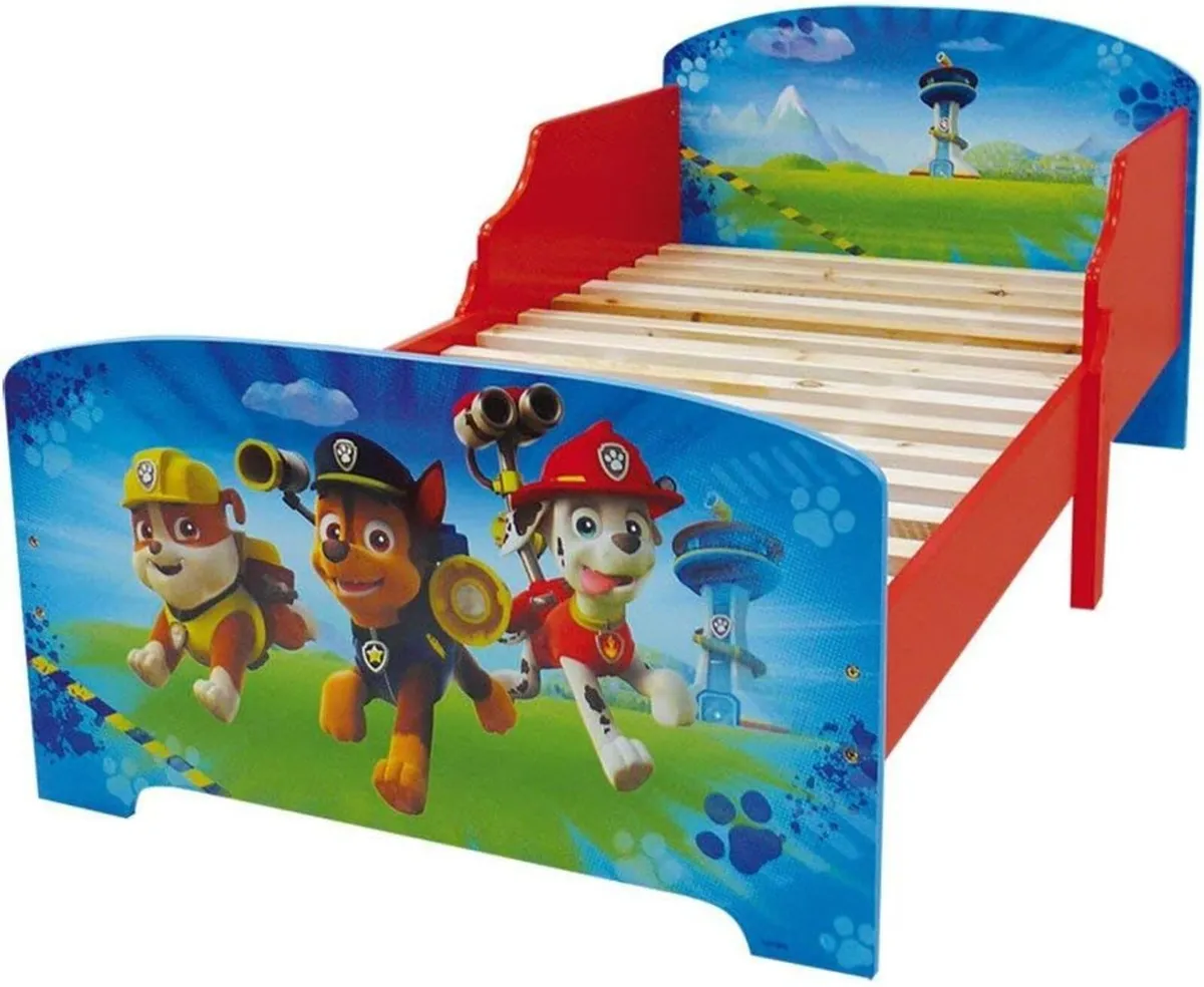 --Paw Patrol Children's Bed with Slats 140 x 70 - Image 1