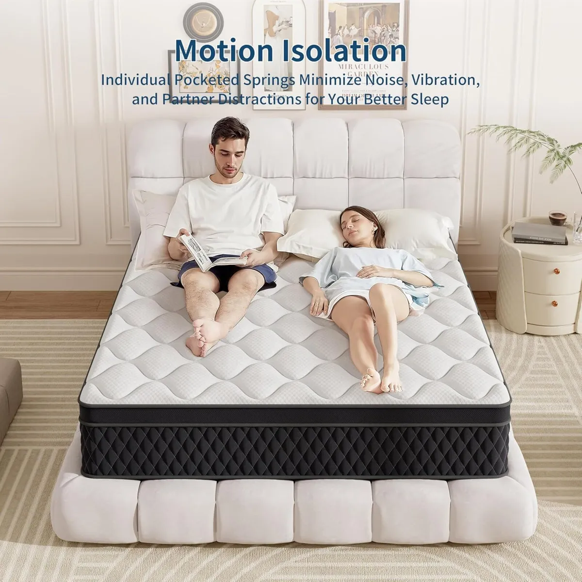 10.6 Inch Single Mattress 3FT Medium Firm Hybrid - Image 4