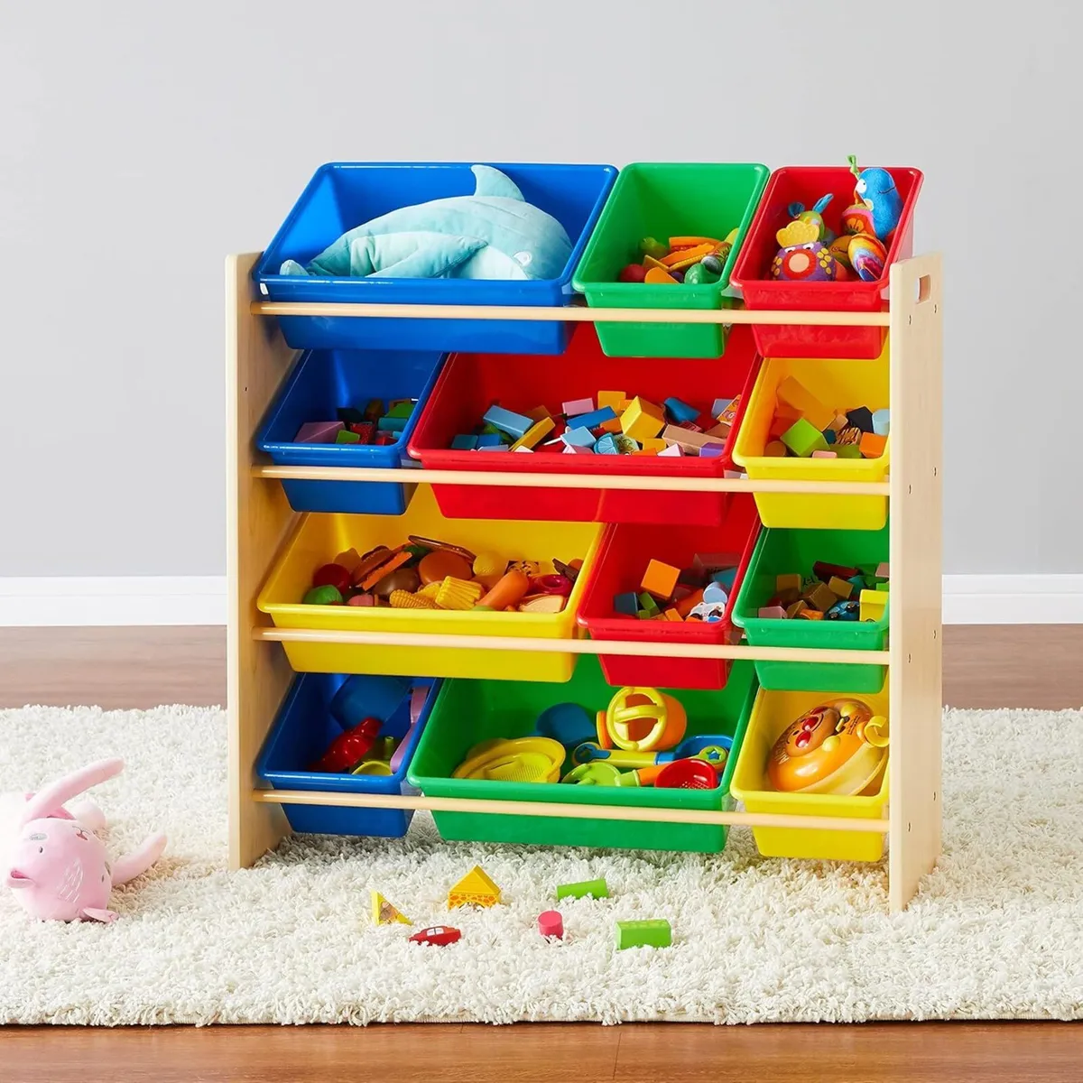 Basics Kids’ Toy Storage Organizer with Plastic - Image 2