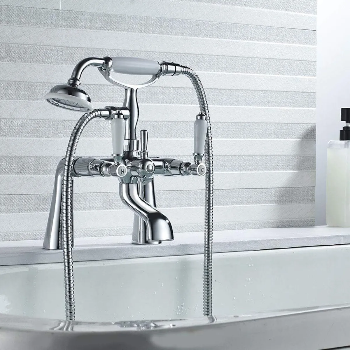 Traditional Bathtub Mixer Tap Victorian Bath - Image 2