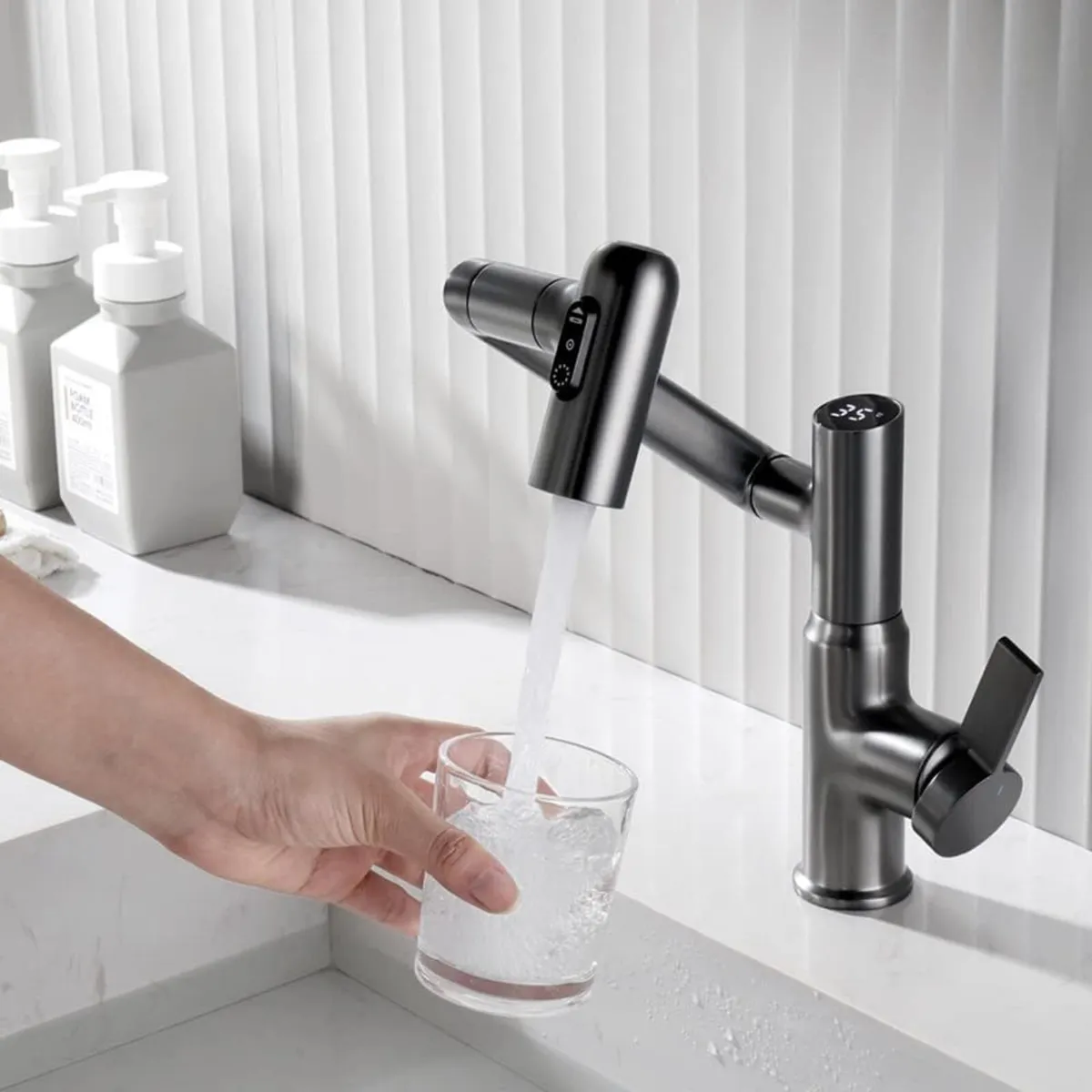 Temperature Bathroom taps 2 Sprays No Electrical - Image 2