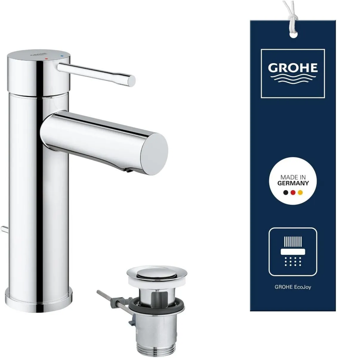 Essence Basin Mixer Tap with Pop-Up Waste Set - Image 1