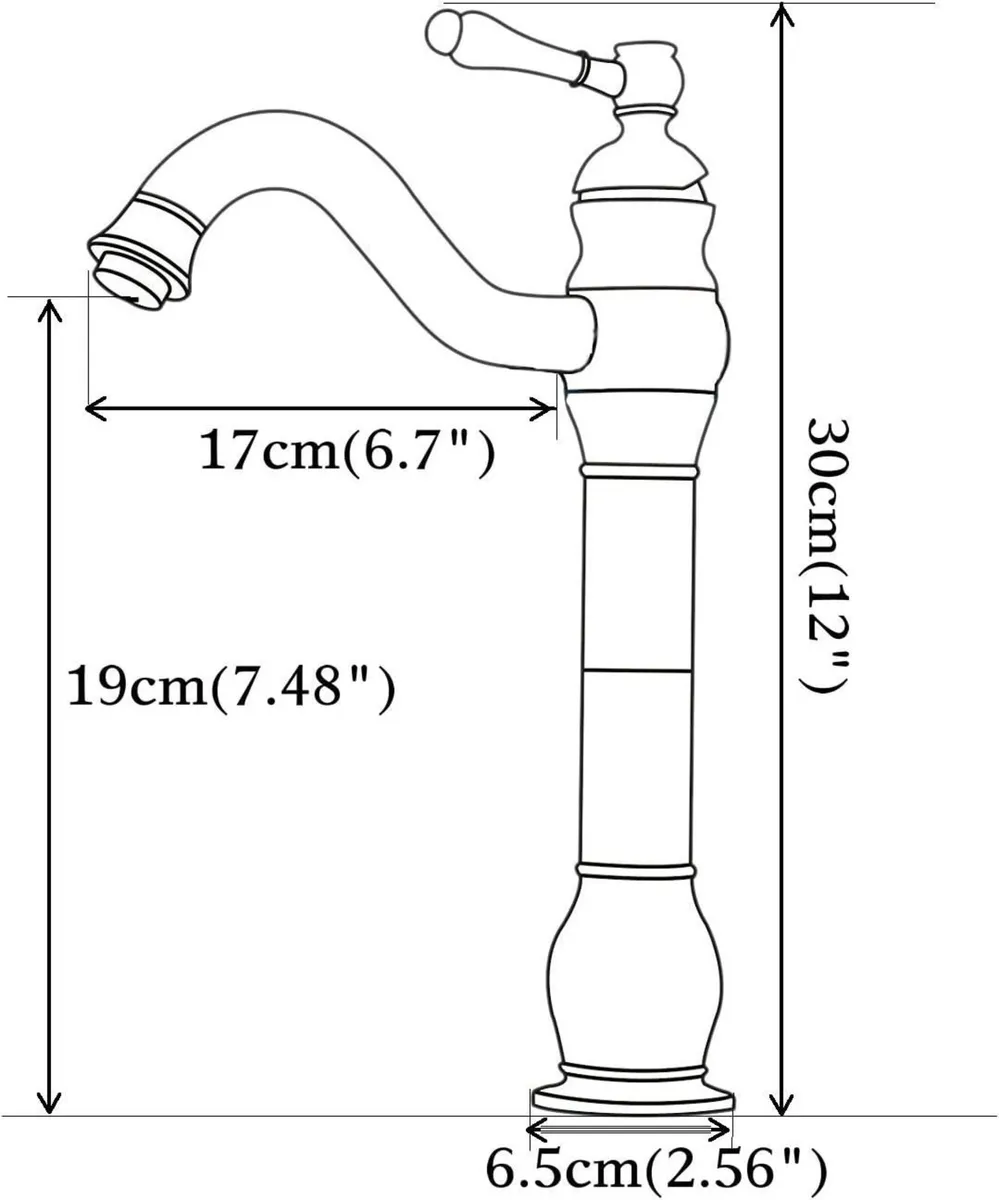 Bathroom Basin Mixer Faucet Pure Copper Handle - Image 3