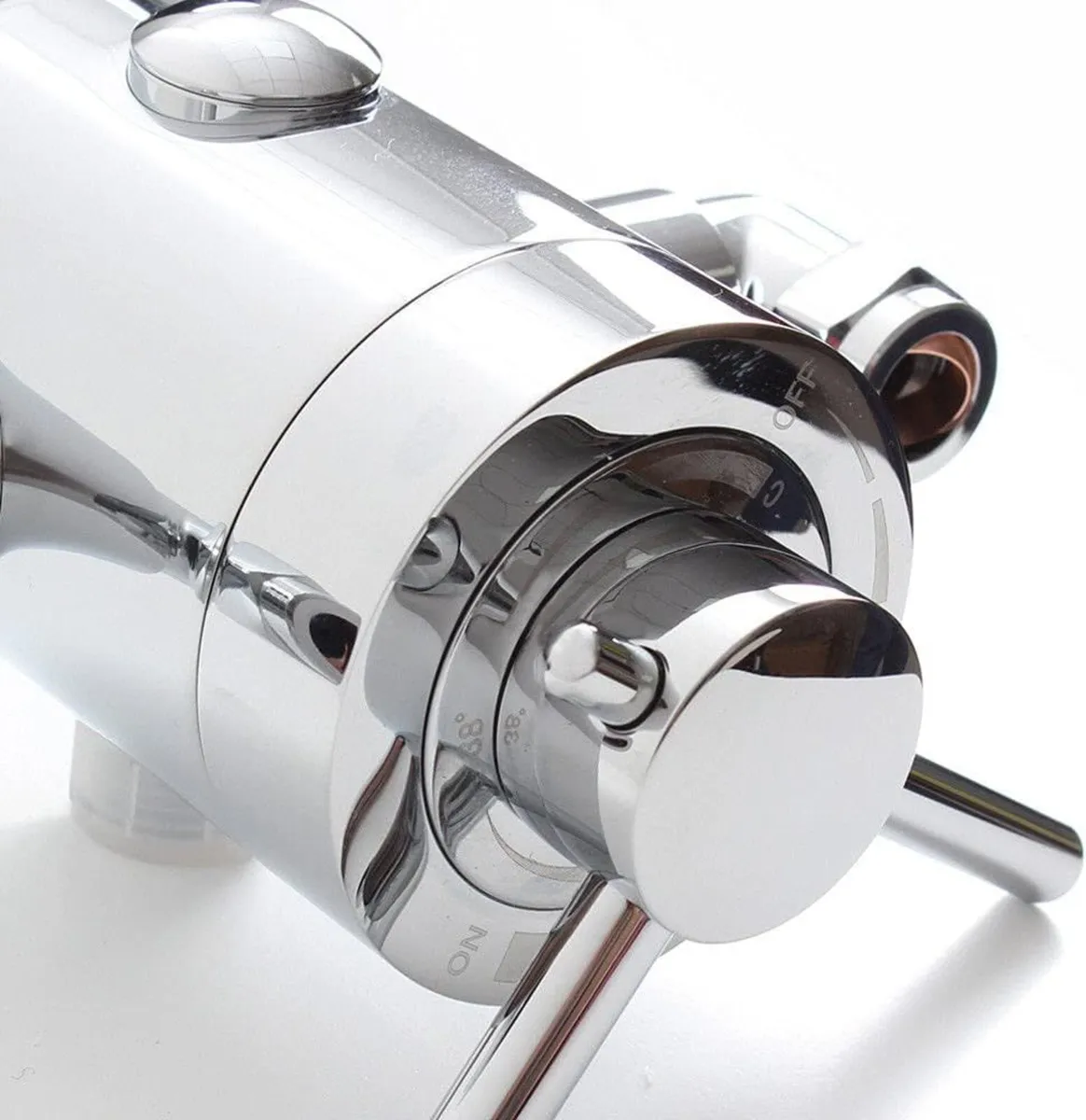 Emso Round Exposed Thermostatic Shower Valve with - Image 2