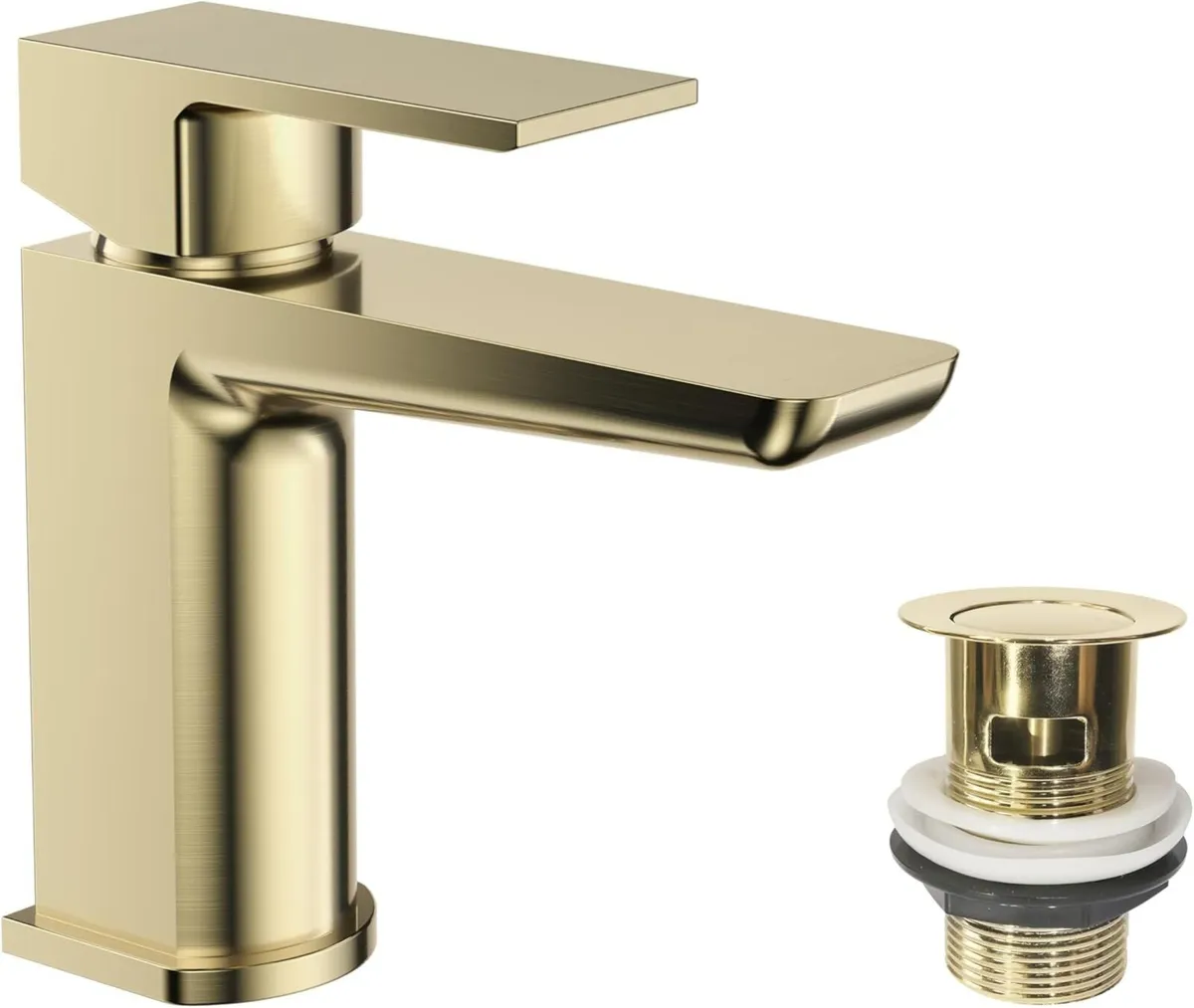 Lagoon Soft Square Basin Mixer with Pop-Up Waste - Image 1