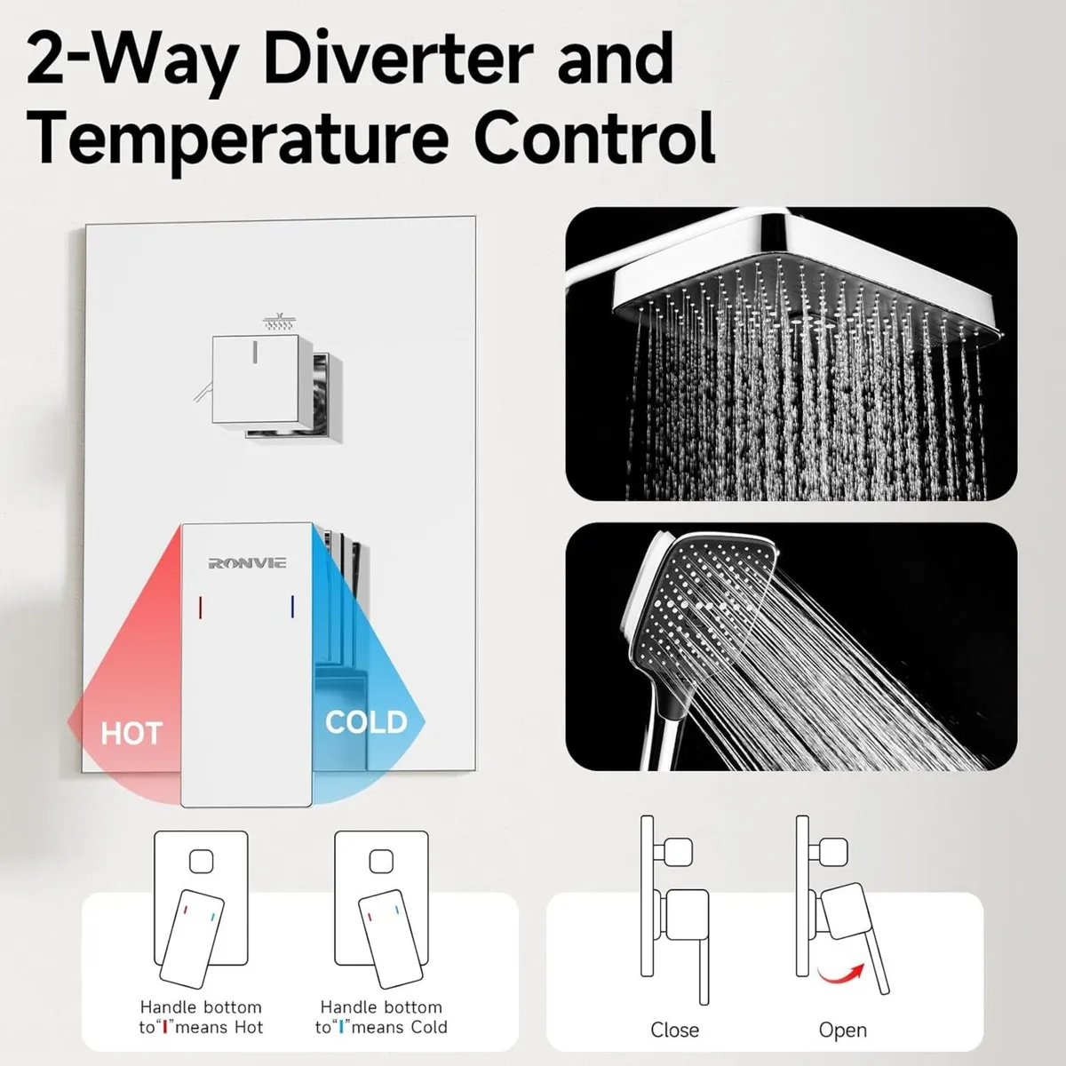Rainfall Shower Set - 11 Large Waterfall Head - Image 4