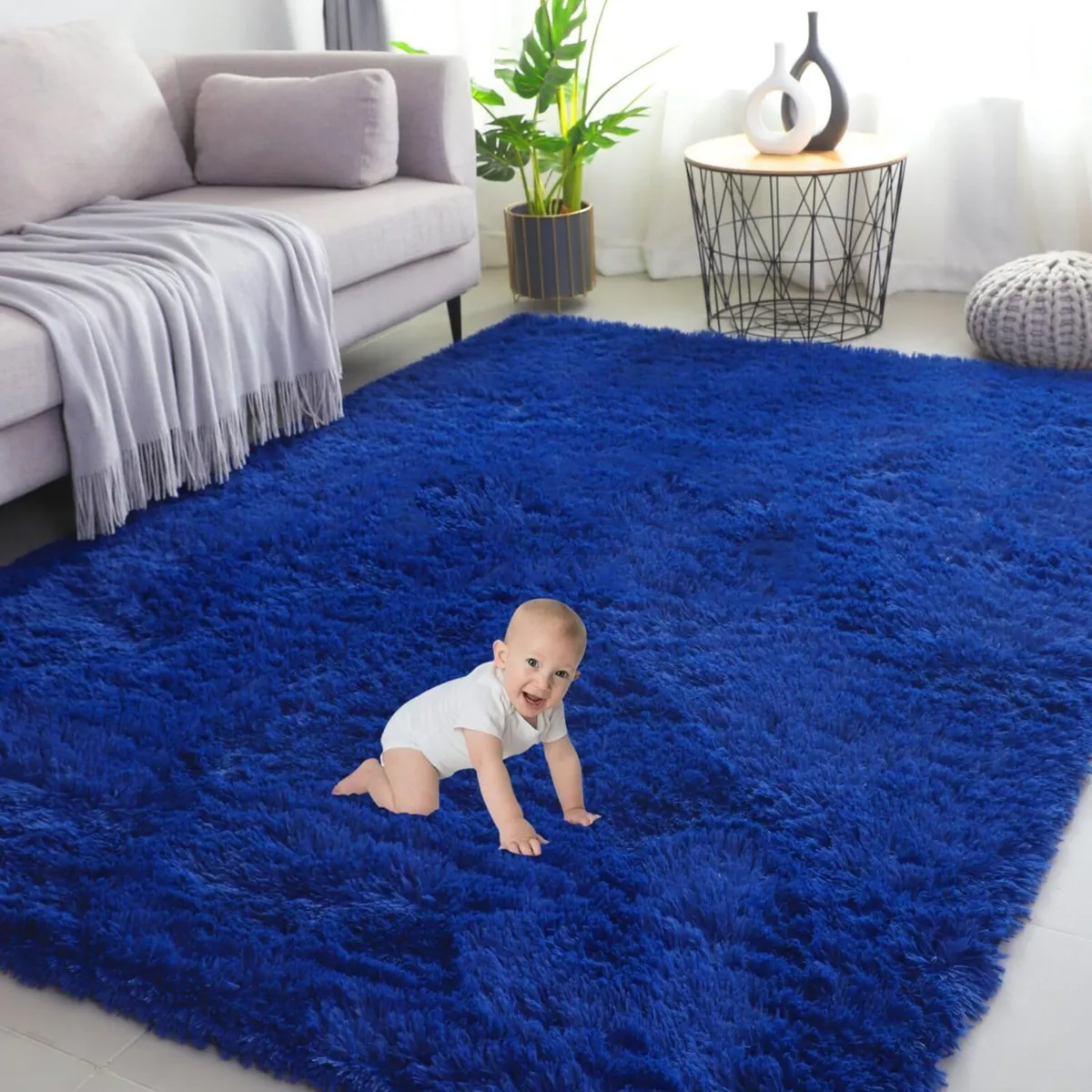 Rugs Living Room 6.56'x9.84' Super Soft Fluffy - Image 1