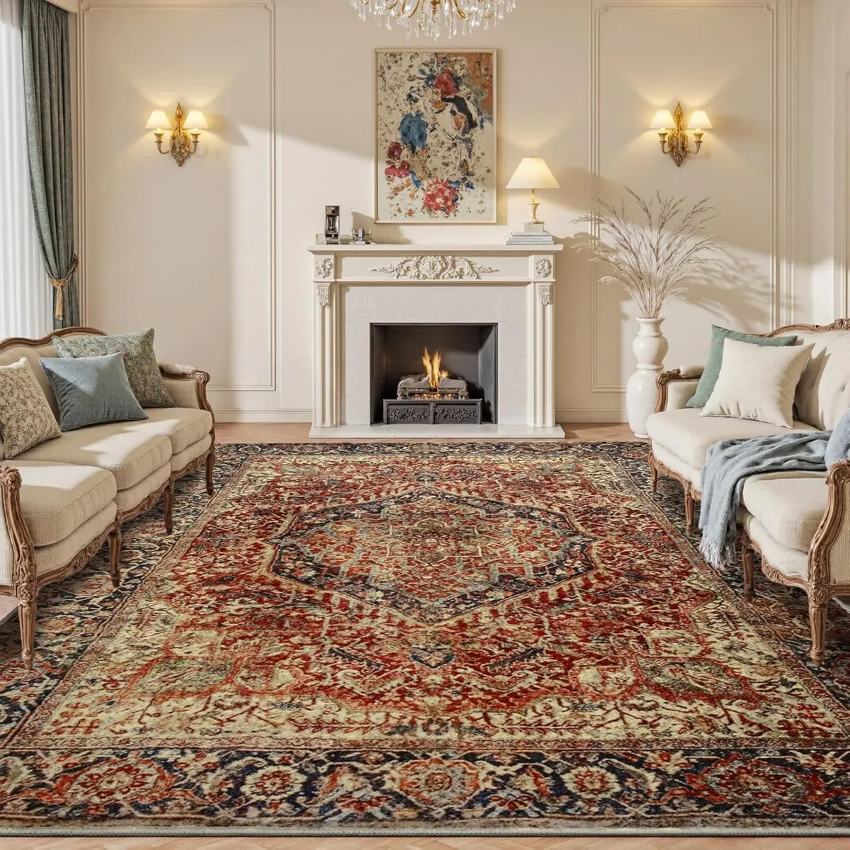 Area Rugs Living Room 200 x 300 cm Vintage Rug - Image 1