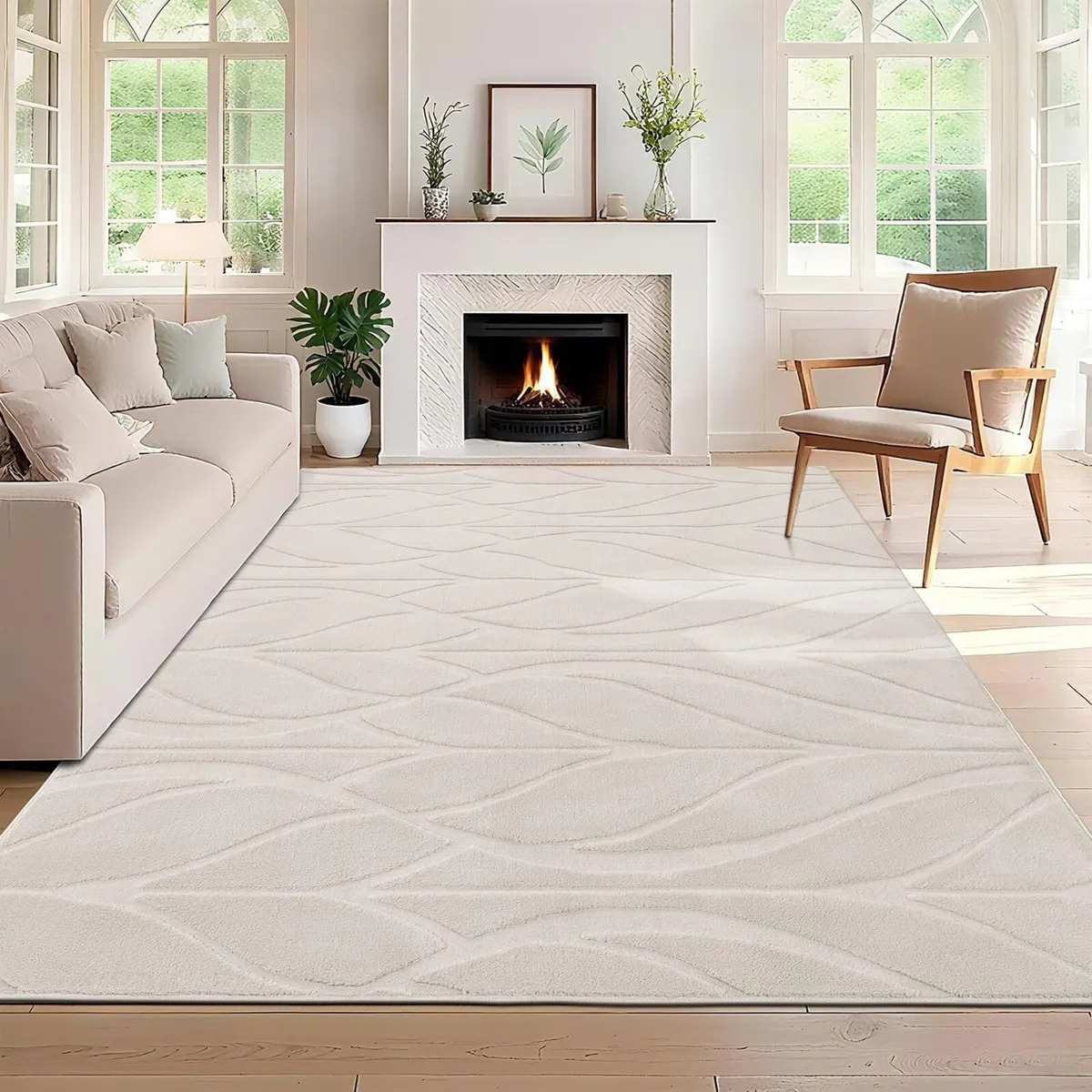 Large Rugs for Living Room Fluffy Short Pile Rug - Image 1