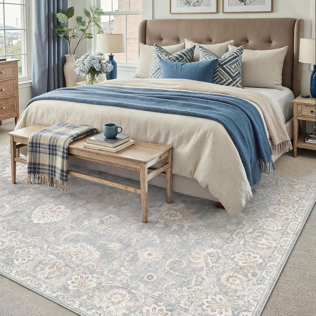 160x230cm Rugs for Bedroom Living Room Vintage - Image 4