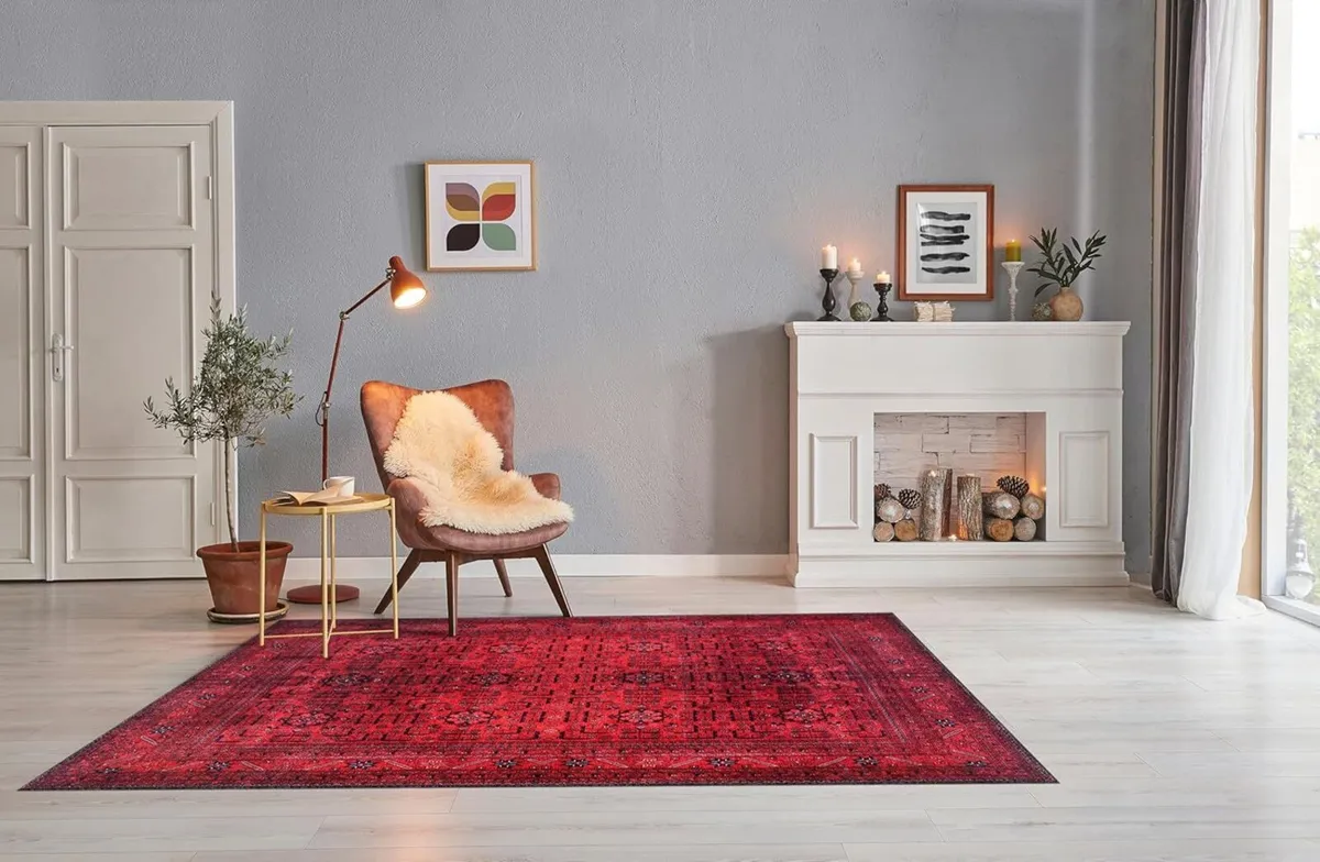 Machine Washable Rug Non-Slip Soft Low Pile - Image 3