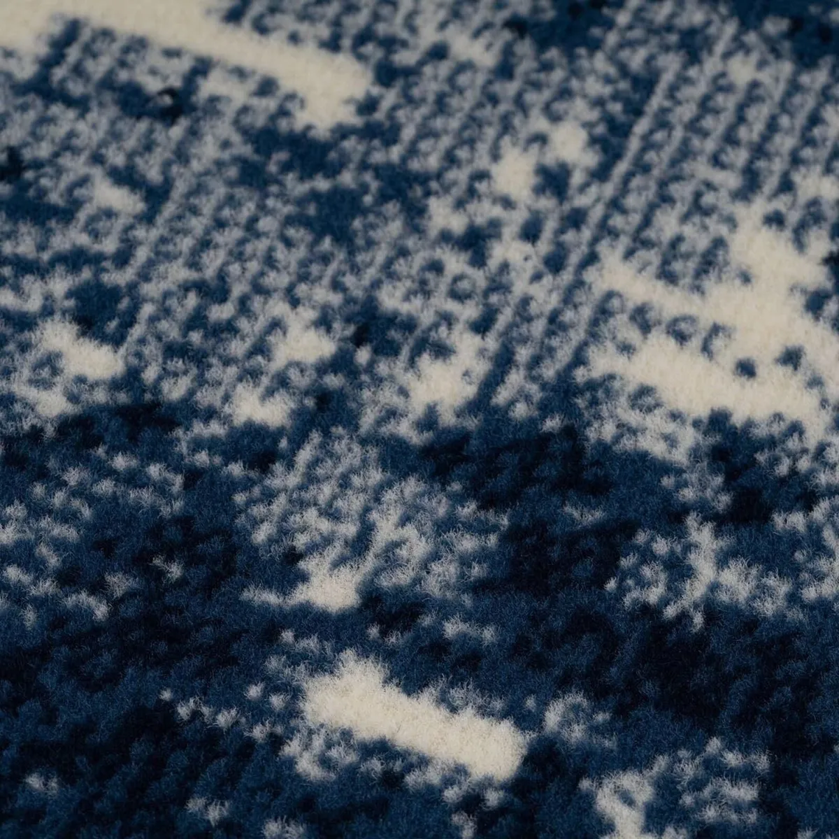 Modern Navy Blue Abstract Living Room Area Rug - Image 4