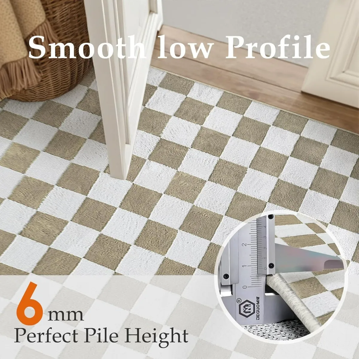 Checkered Rugs Living Room Area Rug 200x300cm - Image 4