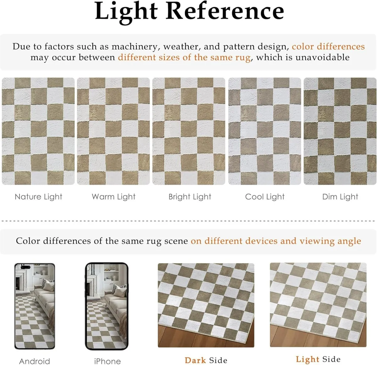 Checkered Rugs Living Room Area Rug 200x300cm - Image 2