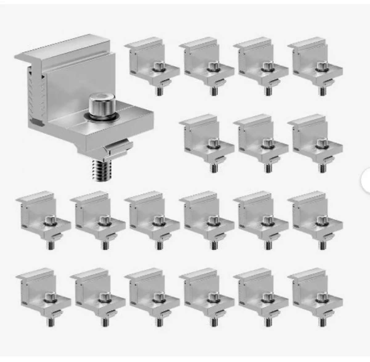 Solar Panel Z Mounting Brackets, 35-50mm - Image 1