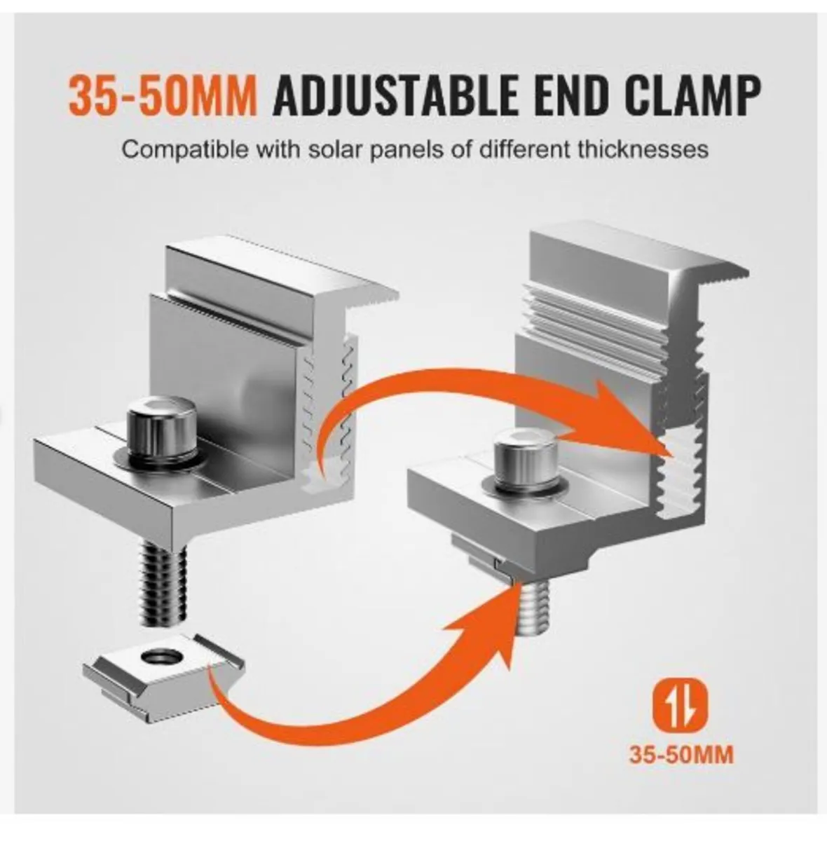Solar Panel Z Mounting Brackets, 35-50mm - Image 3