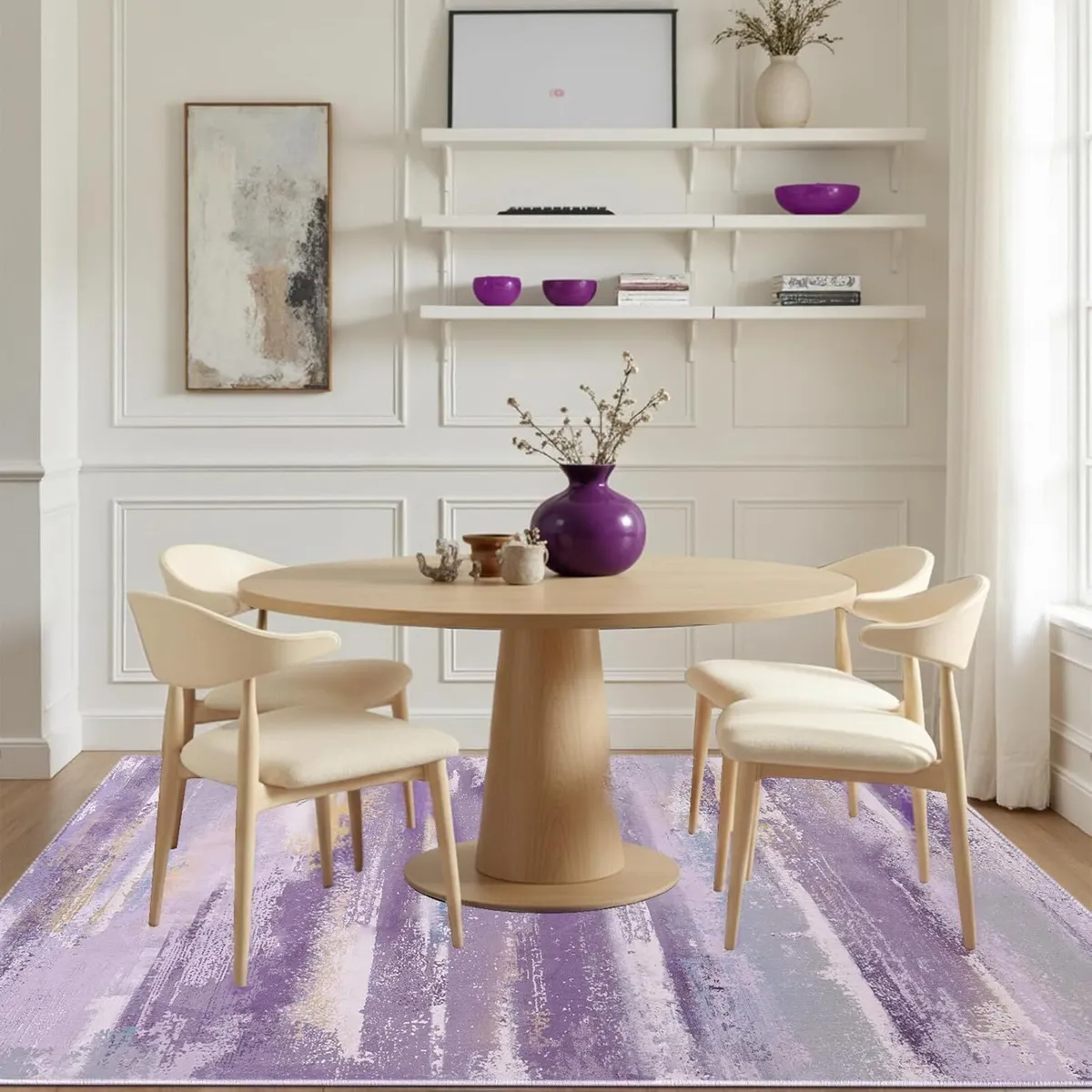 Living Room Rug Abstract Coloured Paintings - Image 4