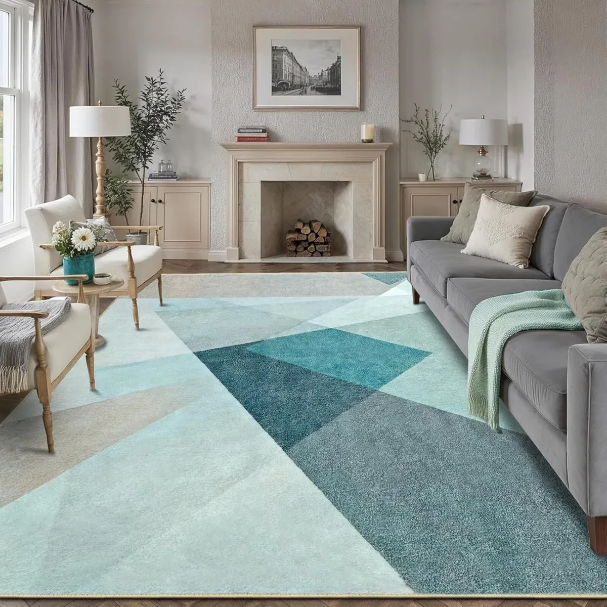 Rugs for Living Room Washable Non-Slip Low-Pile - Image 2